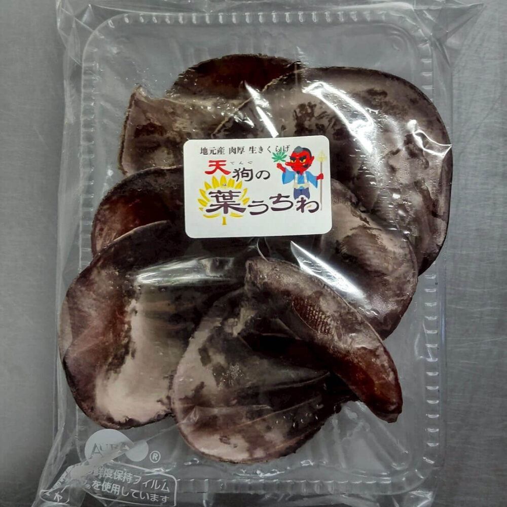 地元産「天狗の葉うちわ」生きくらげ（100g）