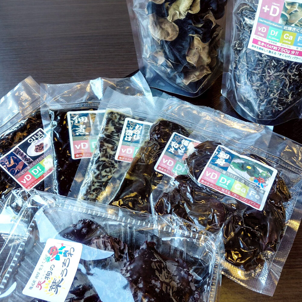 送料無料！「天狗の葉うちわ」きくらげ堪能づくしセット